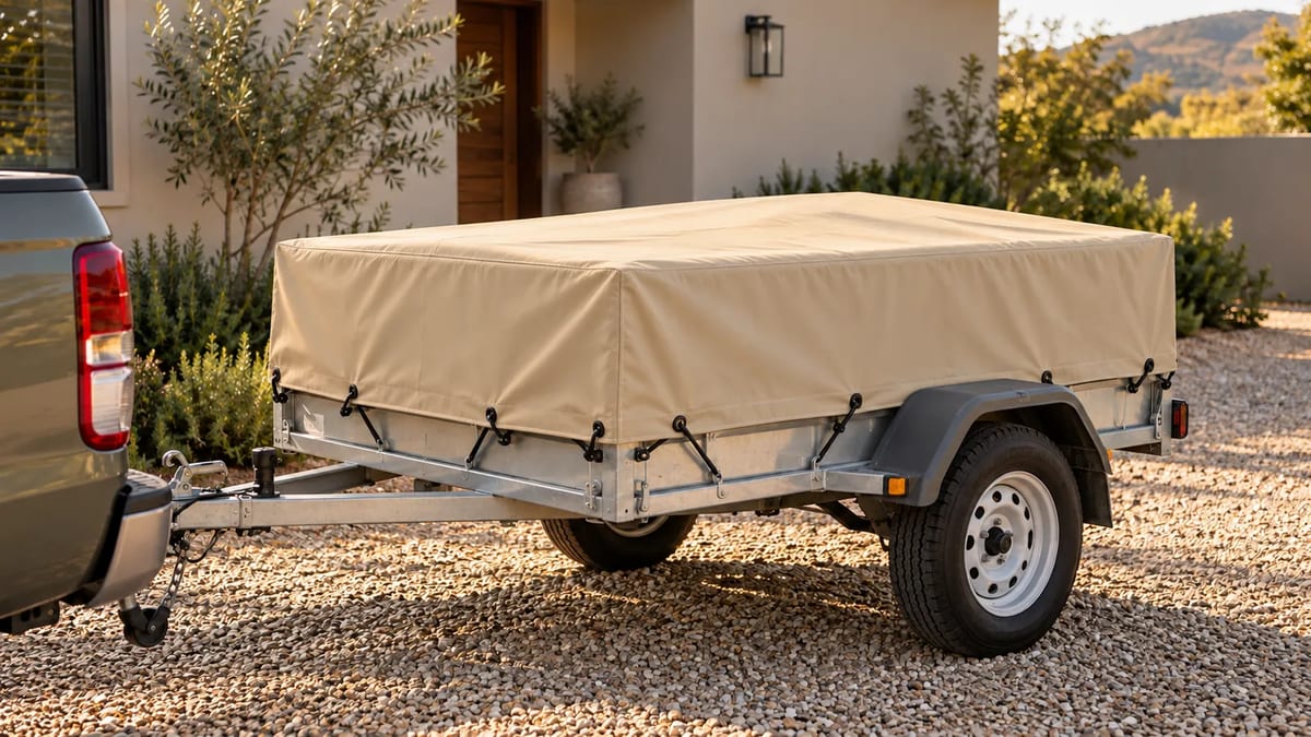 Trailer Covers fitted outdoors